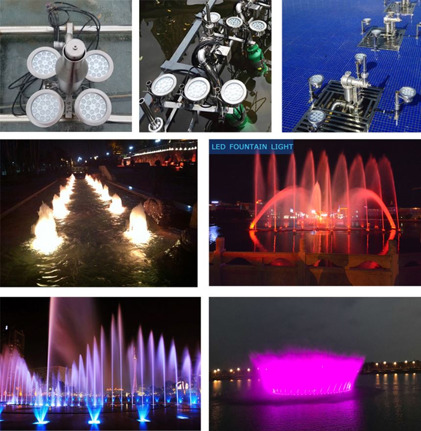 CHINA underwater ip68 led pool light fountain light underwater pool light submersible led factory